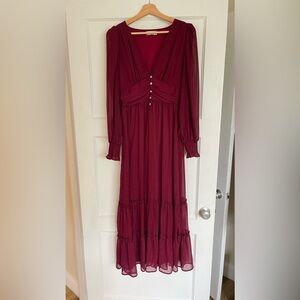 Altar’d state burgundy dress boho